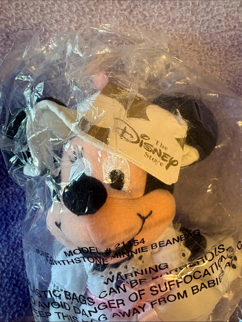 Vintage Disney Minnie Mouse Plush birthstone series, June